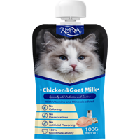 AMNA Cat Spout Pouch - 100gm (Chicken & Goat Milk)