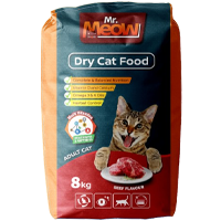 Mr. Meow Dry Cat Food - 8kg (Beef)