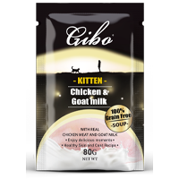 GIBO Cat Pouch Food Soup - 80g (Chicken & Goat Milk)