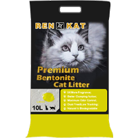 Ren Kat Premium Bentonite Cat Litter 10L - Lemon