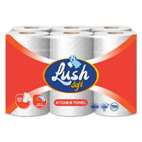 Lush Soft Kitchen Towel  60sheets - 6 Rolls