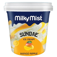 Milky Mist Sundae Mango Ripple Ice Cream 125ml