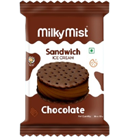 Milky Mist Chocolate Round Sandwich Ice Cream 80ml