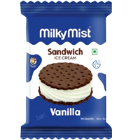 Milky Mist Vanilla Round Sandwich Ice Cream 80ml