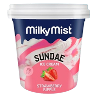 Milky Mist Sundae Strawberry Ripple Ice Cream 125ml