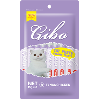 GIBO Cat Puree - 15g x 8 (Tuna & Chicken Flavor)